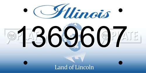 1369607 Illinois License Plate