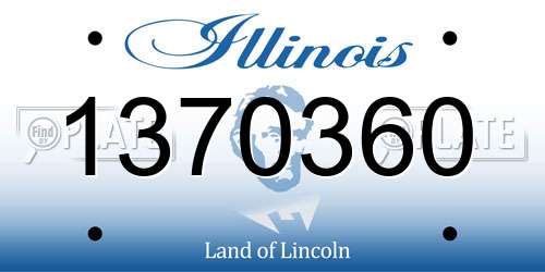 1370360 Illinois License Plate