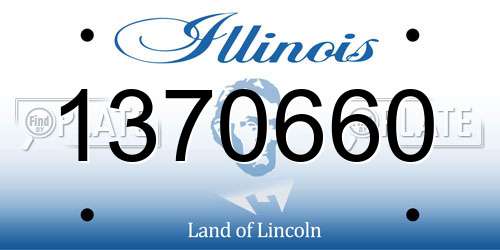 1370660 Illinois License Plate