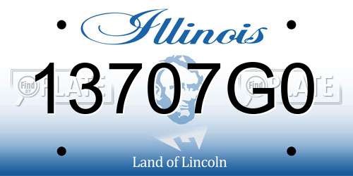 13707G0 Illinois License Plate