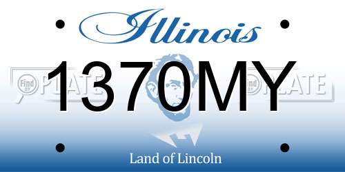 1370MY Illinois License Plate