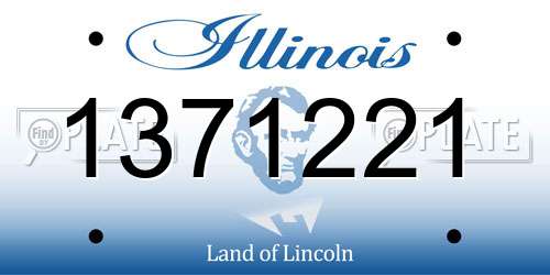 1371221 Illinois License Plate