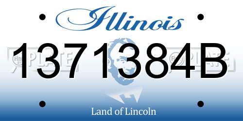 1371384B Illinois License Plate