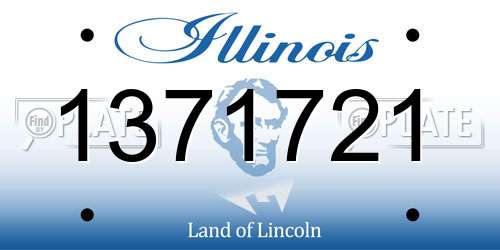 1371721 Illinois License Plate