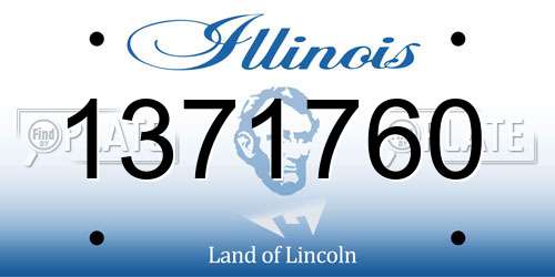 1371760 Illinois License Plate