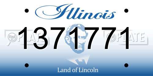 1371771 Illinois License Plate