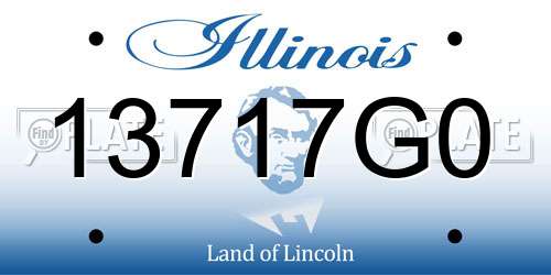 13717G0 Illinois License Plate
