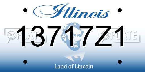 13717Z1 Illinois License Plate