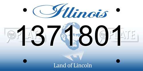 1371801 Illinois License Plate
