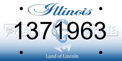 1371963 Illinois License Plate