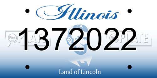 1372022 Illinois License Plate
