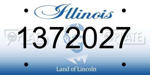 1372027 Illinois License Plate