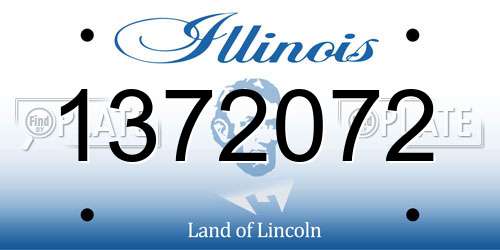 1372072 Illinois License Plate