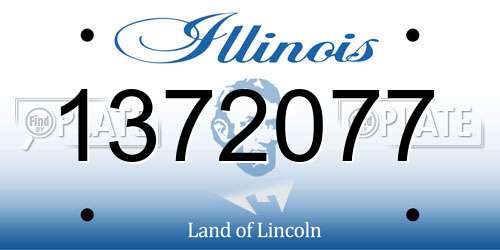 1372077 Illinois License Plate