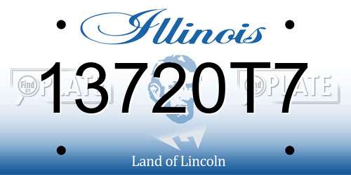 13720T7 Illinois License Plate