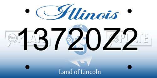 13720Z2 Illinois License Plate