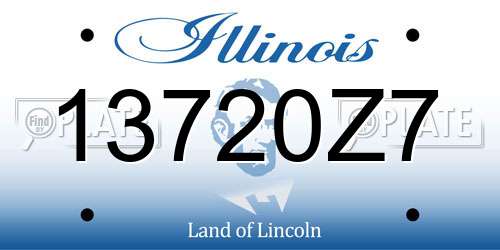 13720Z7 Illinois License Plate
