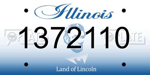 1372110 Illinois License Plate