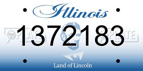 1372183 Illinois License Plate