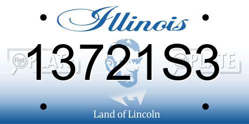 13721S3 Illinois License Plate