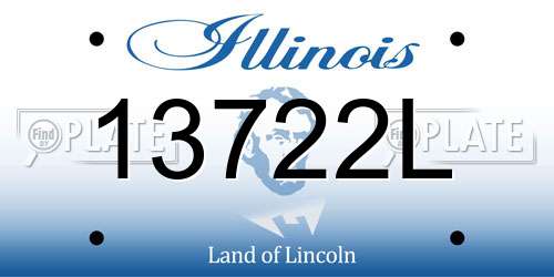 13722L Illinois License Plate