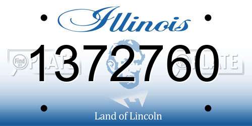 1372760 Illinois License Plate