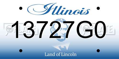 13727G0 Illinois License Plate