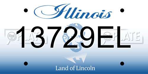 13729EL Illinois License Plate