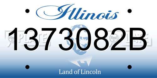1373082B Illinois License Plate
