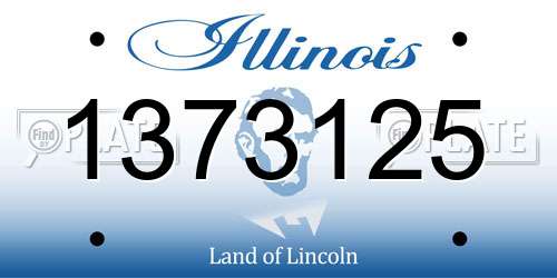 1373125 Illinois License Plate