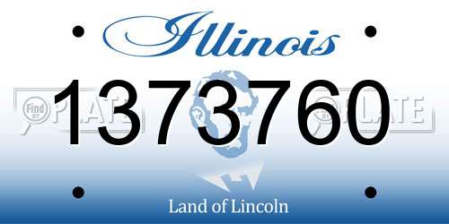 1373760 Illinois License Plate