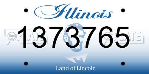 1373765 Illinois License Plate