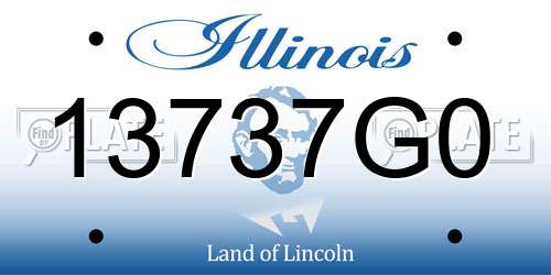 13737G0 Illinois License Plate