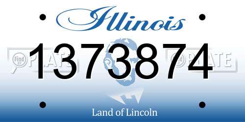 1373874 Illinois License Plate