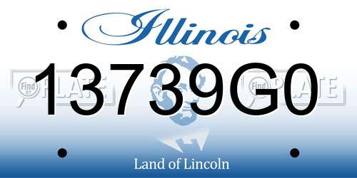 13739G0 Illinois License Plate