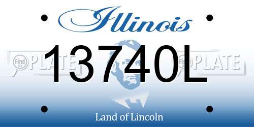 13740L Illinois License Plate