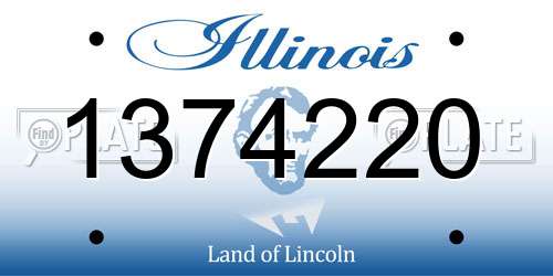 1374220 Illinois License Plate