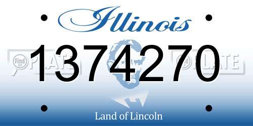 1374270 Illinois License Plate