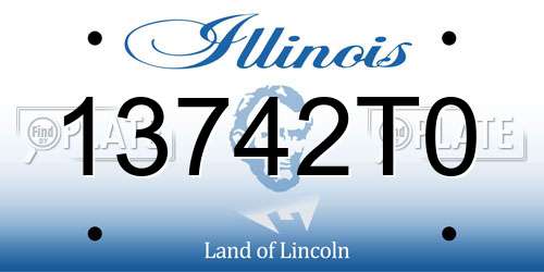 13742T0 Illinois License Plate