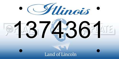 1374361 Illinois License Plate
