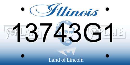 13743G1 Illinois License Plate