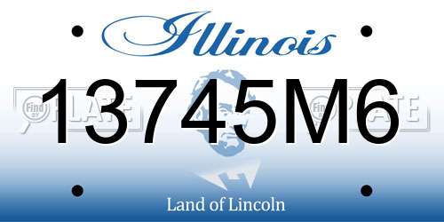13745M6 Illinois License Plate