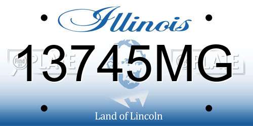 13745MG Illinois License Plate