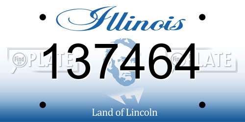 137464 Illinois License Plate