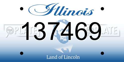 137469 Illinois License Plate