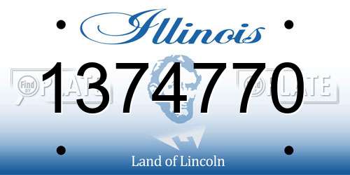 1374770 Illinois License Plate
