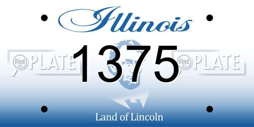 1375 Illinois License Plate