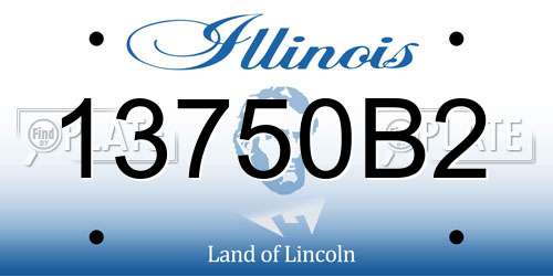 13750B2 Illinois License Plate