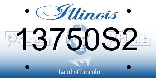 13750S2 Illinois License Plate