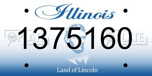 1375160 Illinois License Plate